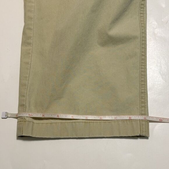 LL Bean Mens Cargo Pants 35X32(30) Tan  Sunwashed Canvas Straight Leg Distressed - Picture 10 of 11